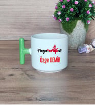 Fizyoterapist Hediye Sepeti Kupa Bardak T Kulplu, Kalemlik ve Ahşap Telefon Standı Tıp Bayramı Hediyesi (Model 8)