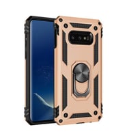 Samsung Galaxy S10E Kılıf Yüzüklü Zırh Tank Vega (Gold)