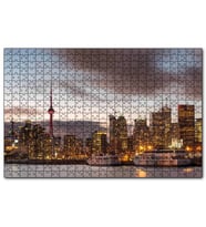 Cakapuzzle Kanada CN Tower ve Gökdelenler  Puzzle Yapboz MDF (Ahşap) (255 Parça)