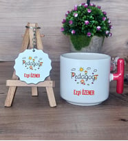 Pedagog Hediye Seti Kupa Bardak T Kulplu ve Anahtarlık Pedagoga Hediye Tıp Bayramı Hediyesi (Model 1)