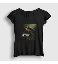 Presmono Kadın Haki Too Mean To Die Accept T-Shirt 180838tt (Siyah)