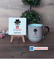 En Cool Baba Dekoratif Taş, Kupa Bardak Kırmızı Hediye Babaya Hediye (Model 9)