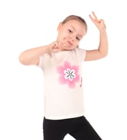 Toontoy Kız Çocuk Baskılı Tişört (Ekru)