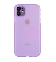 Uyumlu Model Apple iPhone 11 Kılıf Ultra İnce Hayalet Sert Kapak (Mor)