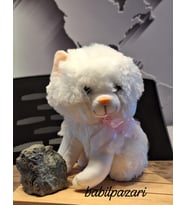 MİYAVLAYAN SESLİ KEDİ PELUŞ (Beyaz)