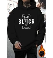 Black Baskılı  Pamuklu Oversize Sweatshirt (Siyah)