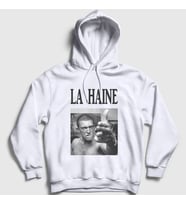 Presmono Unisex Beyaz Vinz Film La Haine Kapüşonlu Sweatshirt 500270tt (Beyaz)
