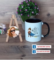 Kadın Öğretmene Hediye Kupa Bardak Beyaz ve Fotoğraflı Ahşap Anahtarlık Hediye (Model 11)