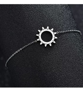 Güneş Bileklik 925 Ayar Gümüş (Gümüş)