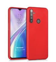 Microsonic Matte Silicone Realme 5i Kılıf (Kırmızı)