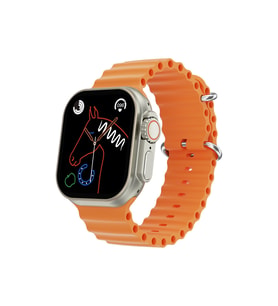 Pazariz Watch Ultra Plus S8 Ultra MAX Pro 49 Mm Akıllı Saat Nfc Siri  (Turuncu)
