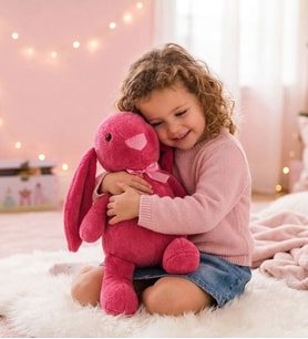 Oyun ve Uyku Arkadaşım PAPYONLU Uzun Kulak Bunny Peluş Tavşan 65 cm Pelüş tavşan (Fuşya)