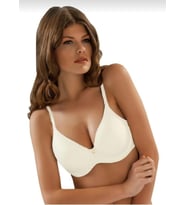 LE JARDİN 9405 KADIN FANETTA BÜYÜK BEDEN TAŞLI SOFT CUP SÜTYEN 2 ADET (Ekru)