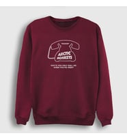 Presmono Unisex Beyaz High Arctic Monkeys Sweatshirt 13888tt (Bordo)