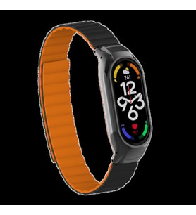 Xiaomi Mi Band 7 KRD-69 Kordon (Siyah - Turuncu)