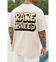 Unisex Rare Breed Baskılı Tasarım Tshirt (Bej)