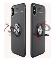 Iphone Xs Max Yüzük Tutuculu Kılıf (Siyah)