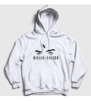 Presmono Unisex Gri Spider Billie Eilish Kapüşonlu Sweatshirt 154927tt (Beyaz)