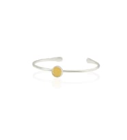 Kadir Jewellery Zirkon Taşlı Ayarlanabilir 925 Ayar Gümüş Kaplama Bilezik (Sarı)