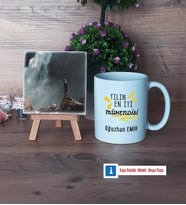 Mühendisler Günü Hediyesi Fotoğraflı Dekoratif Taş, Kupa Bardak Beyaz Hediye (Model 1)