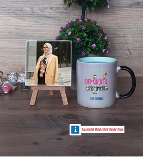 Din Kültürü Öğretmeni Fotoğraflı Dekoratif Taş, Kupa Bardak Beyaz Hediye (Model 9)