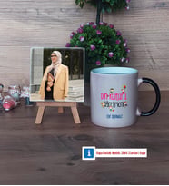 Din Kültürü Öğretmeni Fotoğraflı Dekoratif Taş, Kupa Bardak Beyaz Hediye (Model 9)