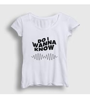 Presmono Kadın Sarı Know Arctic Monkeys T-Shirt 14128tt (Beyaz)
