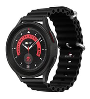 Xiaomi Watch S1 -S1 Active -Mi Watch -Watch Color 22mm Uyumlu Seaflex Ocean Silikon Kordon (Siyah)