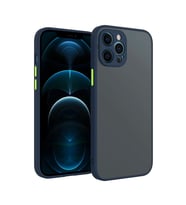 iPhone 12 Pro 6.1inç Kamera Korumalı Premium Silikon Kılıf (Lacivert)
