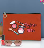 BK Gift Kişiye Özel İsimli-1 Astarlı Portföy Çanta 30x21cm(12 Renk Seçeneği), Baskılı El Çantası, Organizer Çanta (Kiremit)