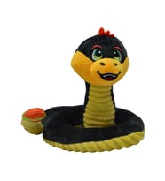Yılan Peluş Oyuncak Çıngıraklı Sevimli Yılan Peluş 25 Cm - Uyku Ve Oyun Arkadaşı Peluş Oyuncak (Açık Gri-Koyu Gri)