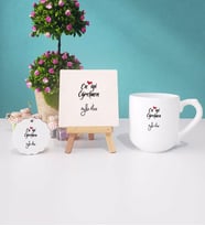 En İyi Öğretmen Kupa Bardak Lacivert Dekoratif Taş Baskı Anahtarlık (Model 8)