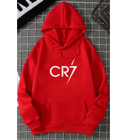 Unisex Cr7 Baskılı Sweatshirt (Kırmızı)