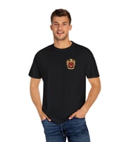 Türk Bayrağı Logolu Erkek Oversize Tişört (Siyah)