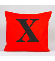 X Harfli Yastık (Turuncu)