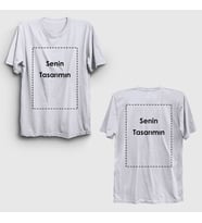 Presmono Unisex Sarı Kendin Tasarla Kişiye Özel Sırt Baskılı T-Shirt 519340tt (Beyaz)