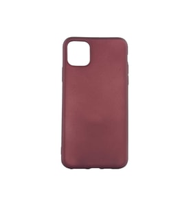 IPHONE 11 İÇİ KADİFE SOFT SİLİKON TELEFON KILIFI (Mürdüm)