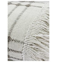 %100 Pamuklu Buldan Işi  Çekyat Örtüsü (180*300 Cm) (MSSLND94) (Çizgili Kahverengi)
