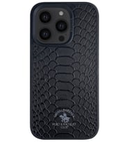 Iphone 14 Pro Deri Kılıf.Santa Barbara Polo Knight Deri Kılıf.iphone 14 Pro Koruma Kılıfı (Siyah)