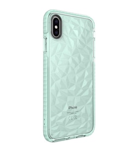 iPhone XS Max 6.5 Kılıf Buzz Köşeleri Airbagli Prizmatik Tasarım (Yeşil)