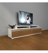 Decoraktiv Ekoflex 4 Mdf Tv Ünitesi Tv Sehpası (Beyaz - Ceviz)