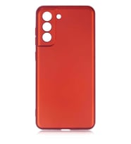 Galaxy S21 FE Kılıf Kamera Çıkıntılı Soft Silikon (Kırmızı)