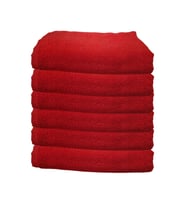 6lı Paket Mikrofiber Boya Tutmayan Kuaför Saç Havlusu 50x90 Cm (Kırmızı)