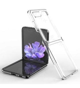 Galaxy Z Flip Kılıf Zore Kıpta Metal Görünümlü İnce Kılıf (Renksiz)