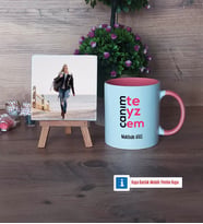 Teyzeye Hediye Fotoğraflı Dekoratif Taş, Kupa Bardak Beyaz Hediye (Model 6)