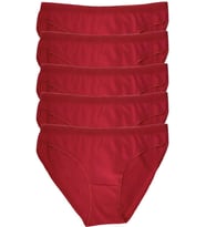 Kadın Penye Bikini Külot 5 Adet  (Kırmızı)