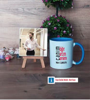 Öğretmene Hediye Fotoğraflı Dekoratif Taş, Kupa Bardak Beyaz Hediye (Model 4)