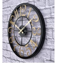 Markakanvas Metal Duvar Saati  MKS982S (Altın-Siyah)