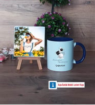 Geometri Öğretmeni Fotoğraflı Dekoratif Taş, Kupa Bardak Beyaz Hediye (Model 3)