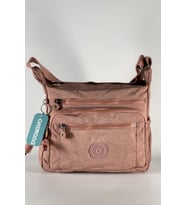 Nemo Bags Kadın Askılı Çapraz Postacı Çanta Çok Gözlü Omuz Çantası Orta Boy Su Geçirmez 28x21x12cm (Rose)